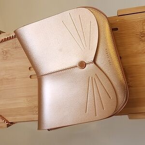 Ted Baker Kittii Cat Leather Crossbody Bag Pink in Rose Gold